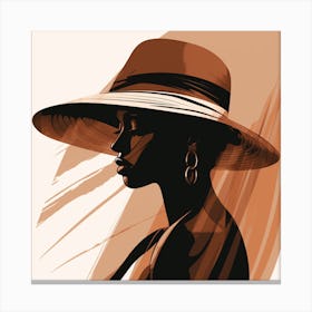 Woman In A Hat 49 Canvas Print