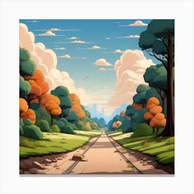 Cartoon Landscape Canvas Print