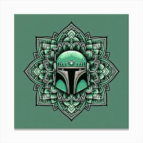 Boba Fett Star Wars Art Print Mandala Canvas Print
