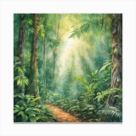 Path In The Jungle Canvas Print