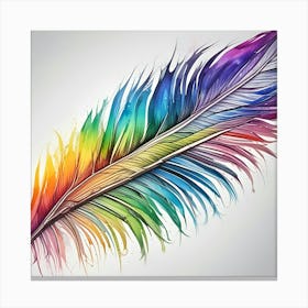 Rainbow Feather 4 Canvas Print