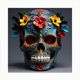 Day Of The Dead Skull Canvas Print