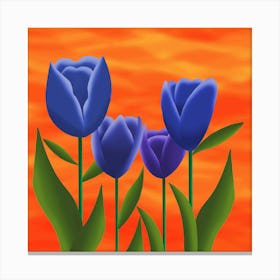 Blue Tulips 1 Canvas Print