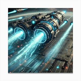 Cascade Sovereignty Scifi Poseidon Dreadnought Missiles Canvas Print