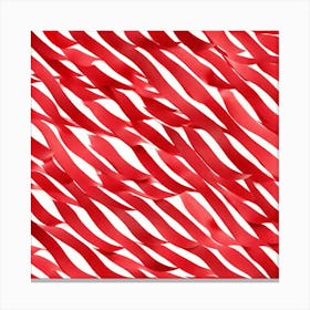 Red Ribbon Background Canvas Print