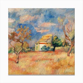 House In The Field Canvas Print