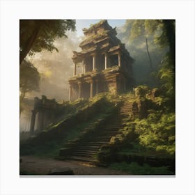 Temple In The Jungle Canvas Print