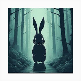 Rabbit In The Woods Canvas Print