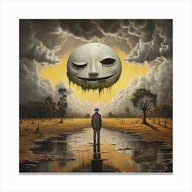 The man and the moon Canvas Print