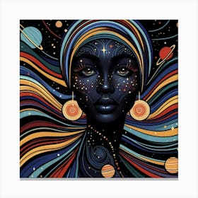 Cosmelia Celestial Portrait Canvas Print