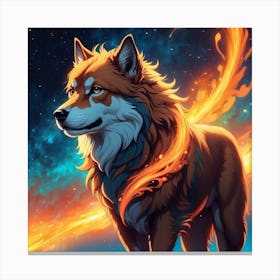 Fire Wolf Canvas Print