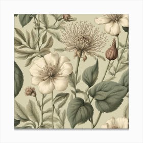 Floral Wallpaper Canvas Print