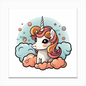 Cute Unicorn 479 Canvas Print