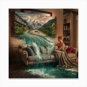 'Waterfall' 1 Canvas Print