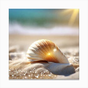 Seashell On The Beach 5 Canvas Print