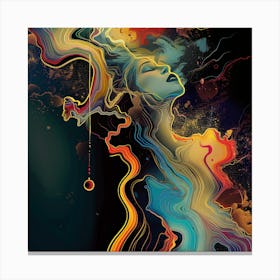 abstract, colourful art print, "The Unknown" Canvas Print