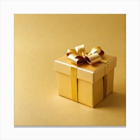 Gold Gift Box 3 Canvas Print