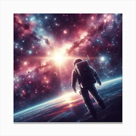 Astronaut In Space 1 Canvas Print