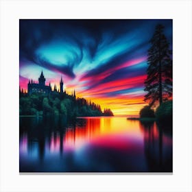 Harry Potter Castle At Sunset Canvas Print