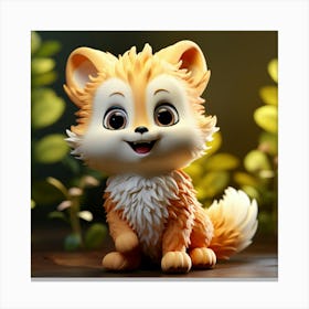 Fox Figurine 2 Canvas Print