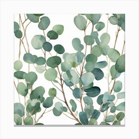 Illustrative Albedo Fading Green Eucalyptus In Art 0 Canvas Print