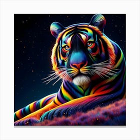 Rainbow Tiger Canvas Print
