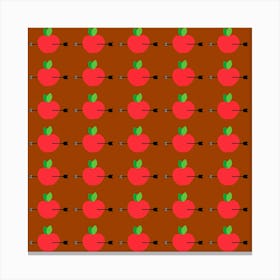 Apple Arrow Pattern Design Drawing Canvas Print