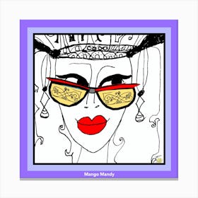 the color purple-Mango Mandy POP QUEEN by Jessica Stockwell Canvas Print