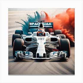 Racing car at speed Created by using Imagine AI Art Canvas Print