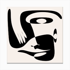 Cubism Abstract face 1 Canvas Print