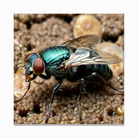 Flies Insects Pest Wings Buzzing Annoying Swarming Houseflies Mosquitoes Fruitflies Maggot (1) Canvas Print