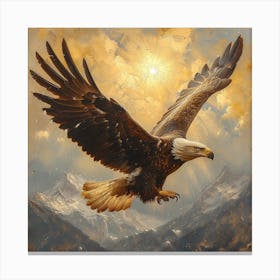 Eagle In Flight 1 Canvas Print