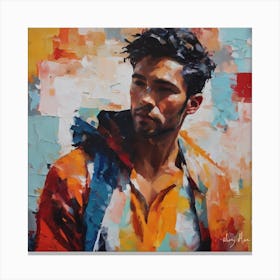 Man In An Orange Jacket Canvas Print