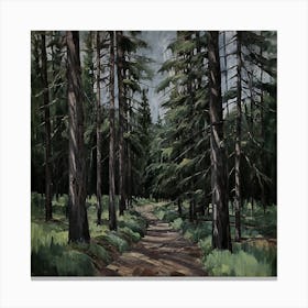 Path Through The Pines Canvas Print