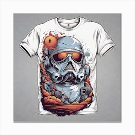 Storm trooper T-Shirt Design Canvas Print