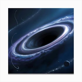 A Swirling Majestic Black Hole Dominates The Center Of The Universe In Space 3 Canvas Print