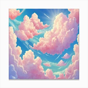 Pink Clouds In The Sky Canvas Print