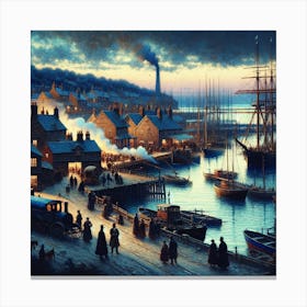 St John'S Dock Art Print Canvas Print
