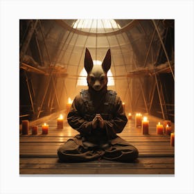 Davinci Samurai Rabbit Canvas Print