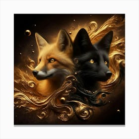 Foxes Canvas Print