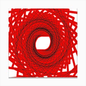 Abstract Red Spiral Canvas Print