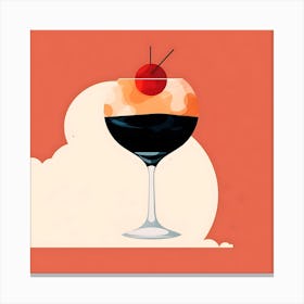 Dark Red Wine Abstract Bar Art Canvas Print