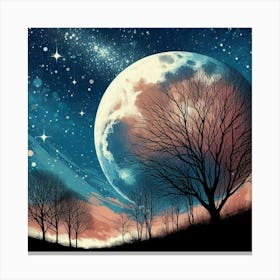 Moon In The Sky Canvas Print