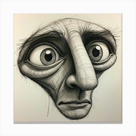 Face Of A Man Canvas Print