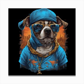 Hip Hop Dog Canvas Print
