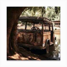 Old Rusted Truck Canvas Print