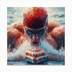 Swimming In The Water Canvas Print