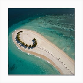 Aerial View Of A Tropical Island 3 Canvas Print