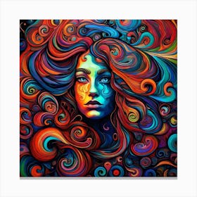 Psychedelic Woman 1 Canvas Print