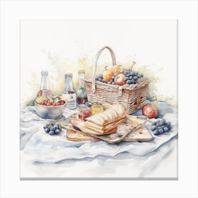 Picnic Basket Canvas Print